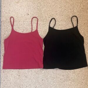 American Eagle Outfitters Red and Black Camisoles